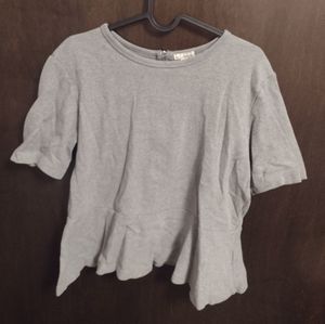 Gap Grey Peplum Top Size L